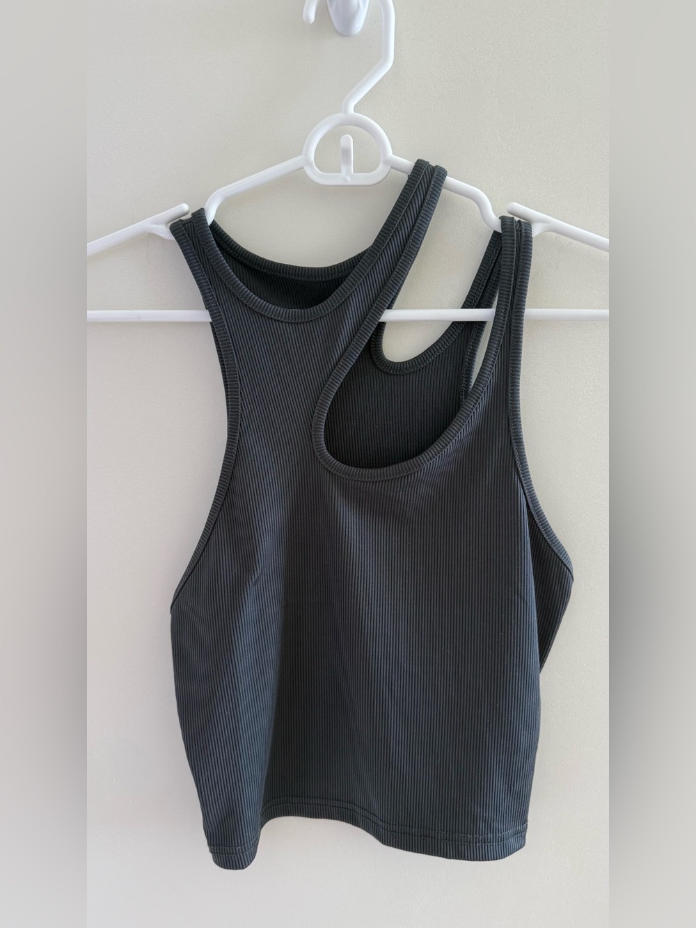 Grey cut out tank top